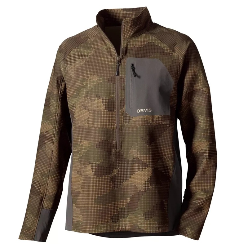 Orvis Pro LT Softshell Pullover Tan / Blaze S