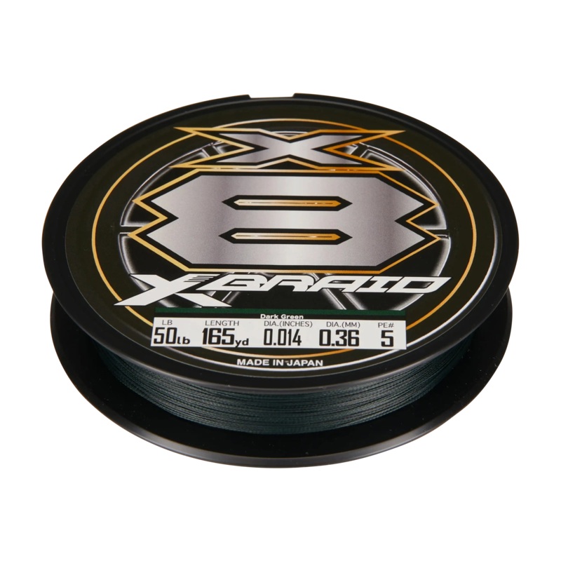 XBRAID X8 Braid – 330Yards 165 Yards 6LB Green White