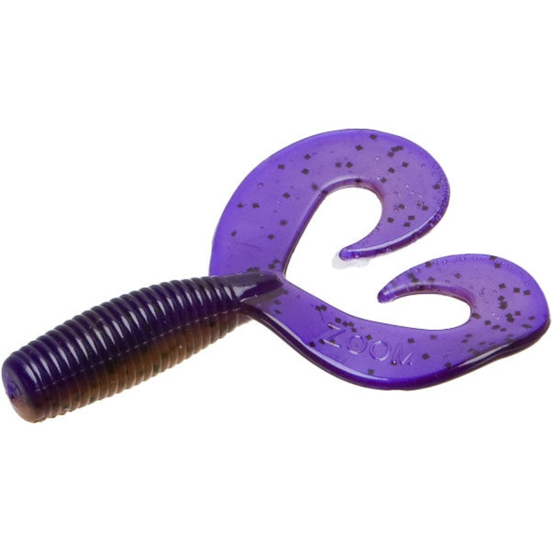 Zoom Fat Albert Twin Tail Grub Jig Trailer – 3.5 Inch Black