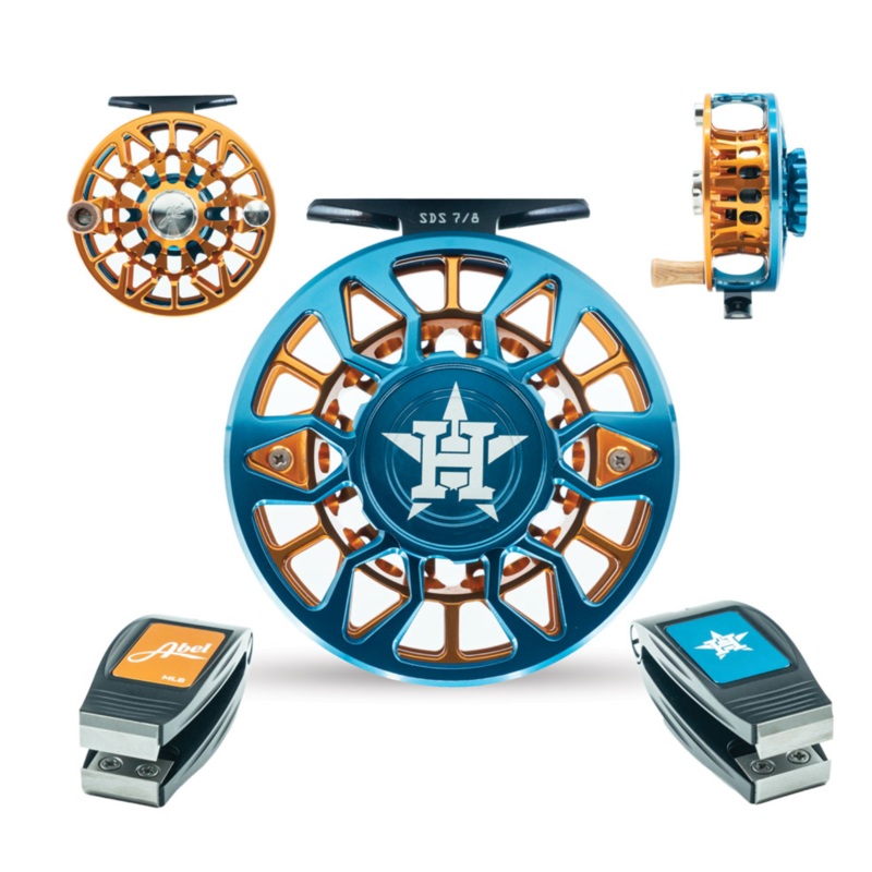 Abel SDF Fly Reel – Houston Astros – 7/8 WT with Matching Nipper 5/6 wt