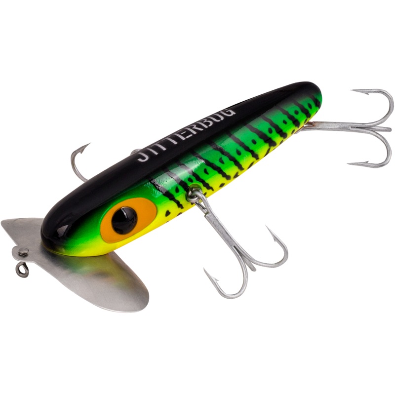 Arbogast Jitterbug XL 4 1/2 inch Wakebait Black