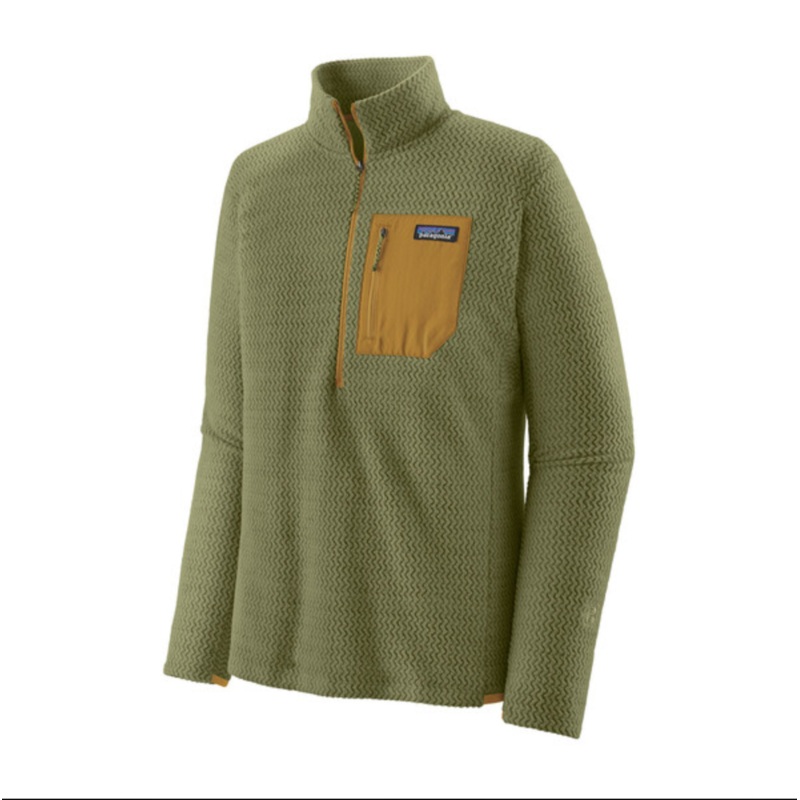 Patagonia Men’s R1 Air Zip-Neck – Buckhorn Green Sale XX-Large
