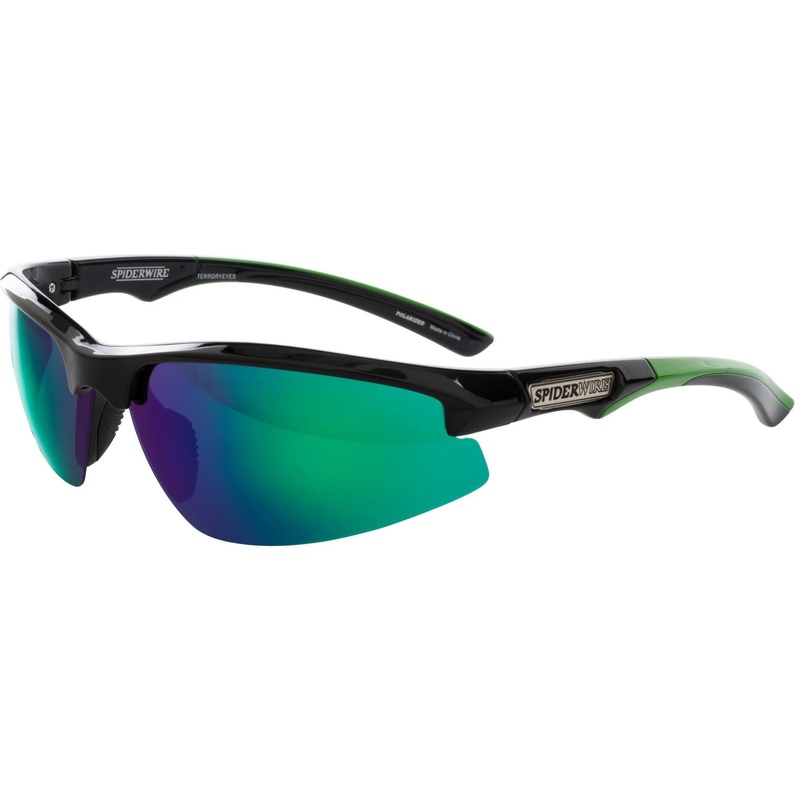 SpiderWire Terror Eyes Sunglasses Matte Black Grey TAC Polarized Lens