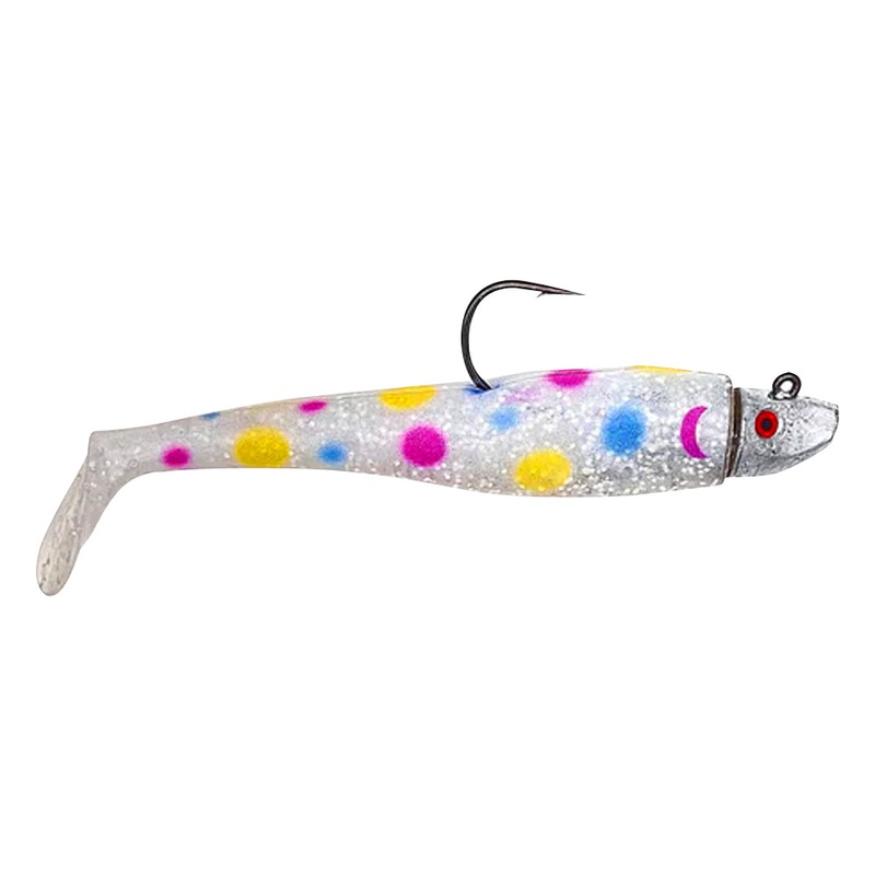 Al Gag’s Lures Whip-It Fish Rigged, (1 Head/2 Tails), Wonder Bread 4″ – 3/8oz