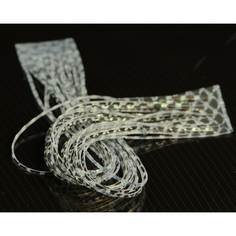 Hareline Barred Crazy Legs Chartreuse / Pearl Flake