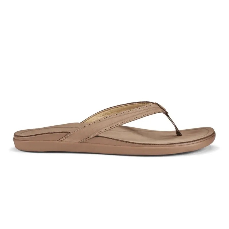 OLUKAI ‘AUKAI LEATHER SANDALS TAN 6