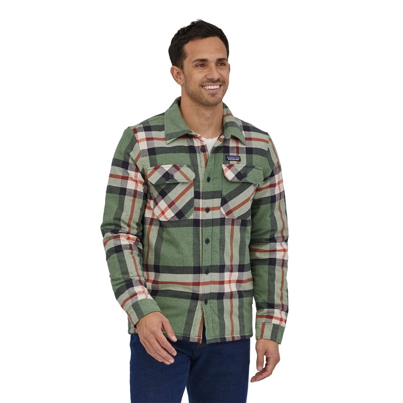 Patagonia M’s Insulated Organic Cotton Midweight Fjord Flannel Shirt Fields: New Navy / FINN XS