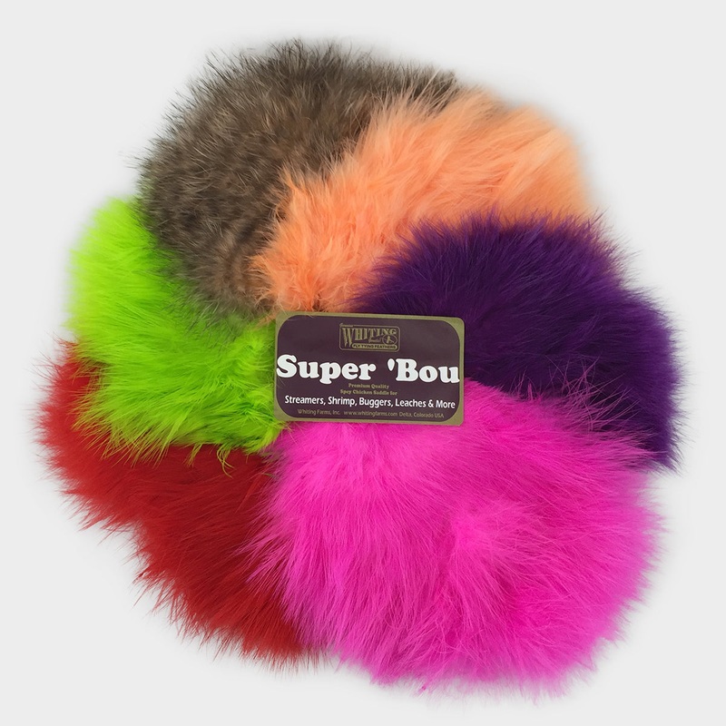 Whiting Farms Super Bou Feathers Grizzly