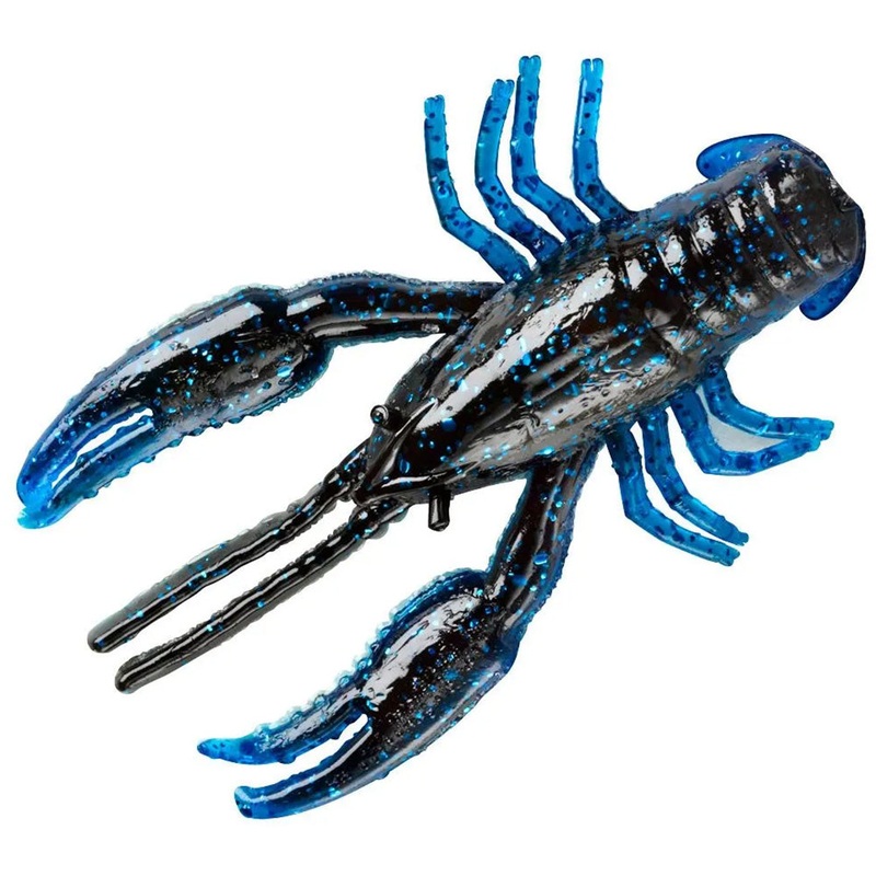 YUM CrawBug Finesse Craw Soft Plastic Craw 8 pack Black Blue 3.25 inch – 8 pack
