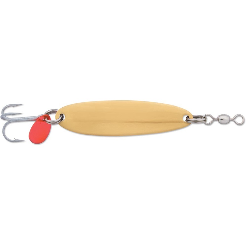 Luhr-Jensen Krocodile Spoon w/ Treble Hook – 1/2 oz Brass 2.6875 inch – 1/2 oz