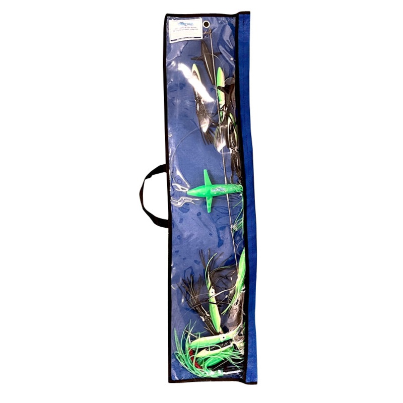 Chatter Lures 36″ Splash Bar- 9″ Floating Squid Green Zebra