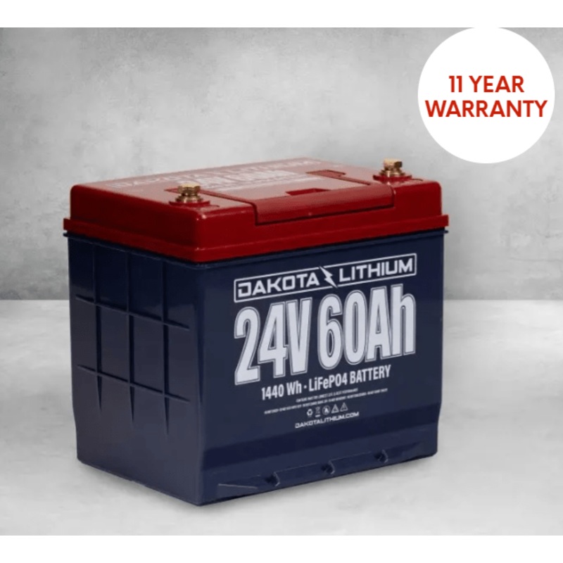 DAKOTA LITHIUM 24V 60AH DEEP CYCLE LIFEPO4 SINGLE BATTERY