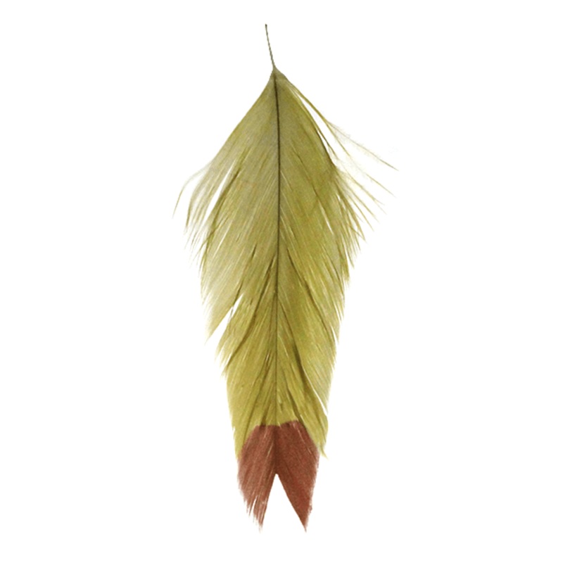 Galloup’s Fish Feathers – Fin Tip Olive/Red