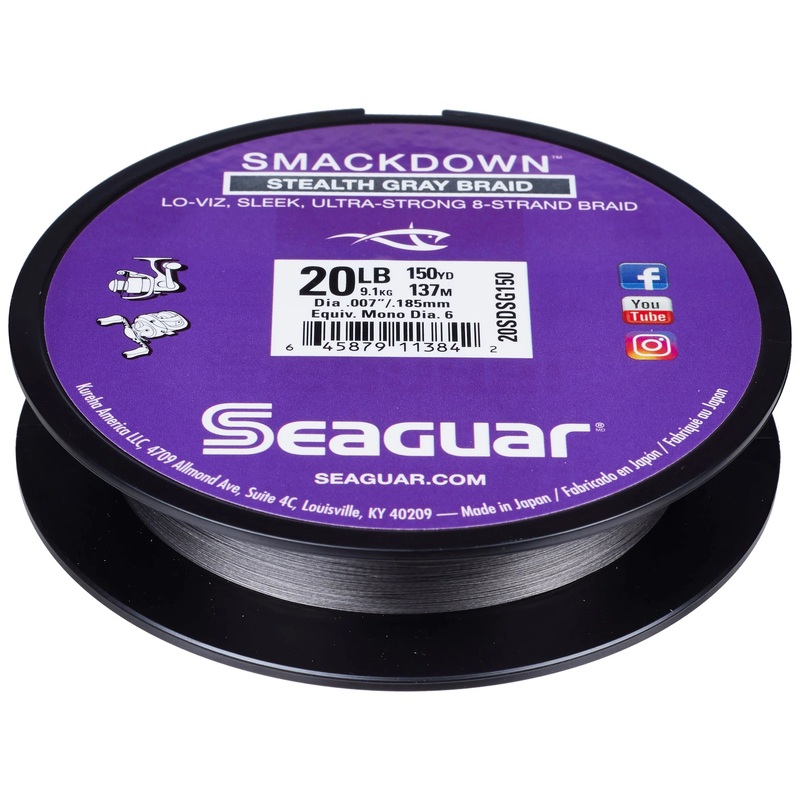 Seaguar Smackdown Stealth Gray Braided Fishing Line 150yd 10lb