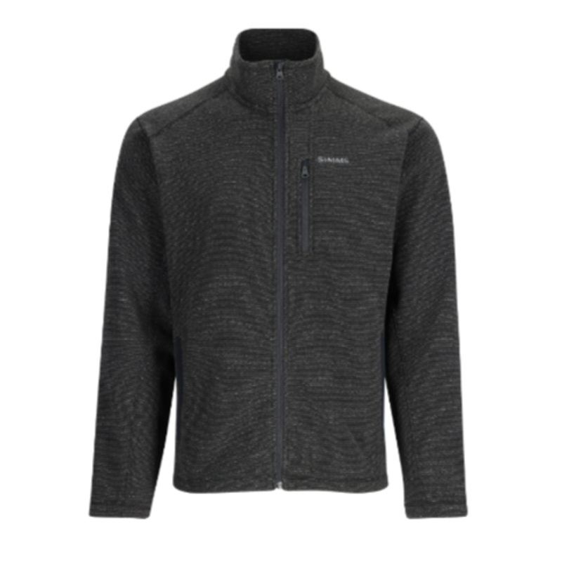 Simms M’s Rivershed-Full Zip Fleece Black Heather S