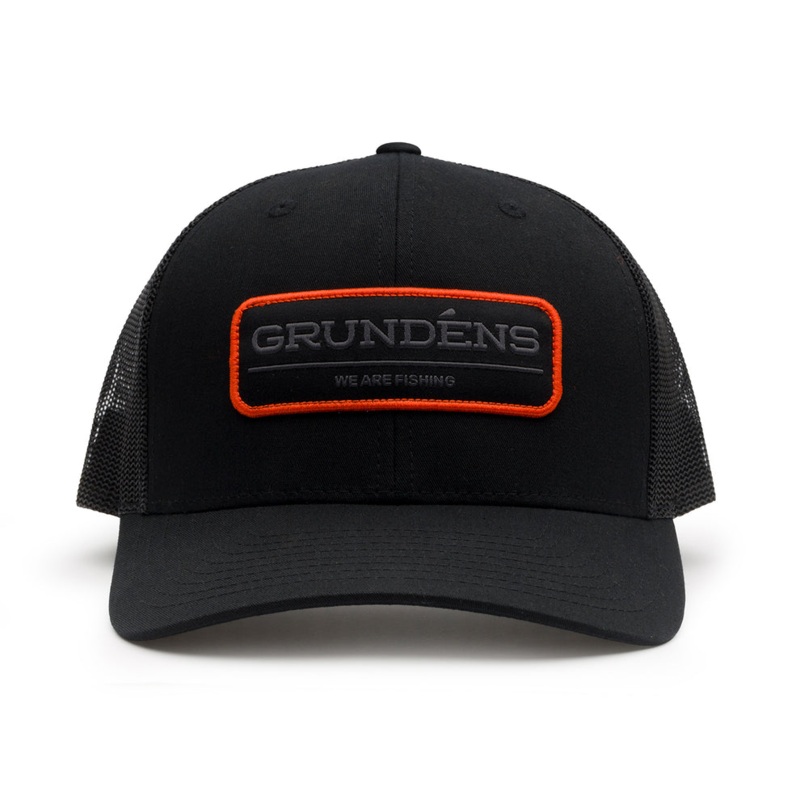 Grundens We Are Fishing Trucker Hat Black