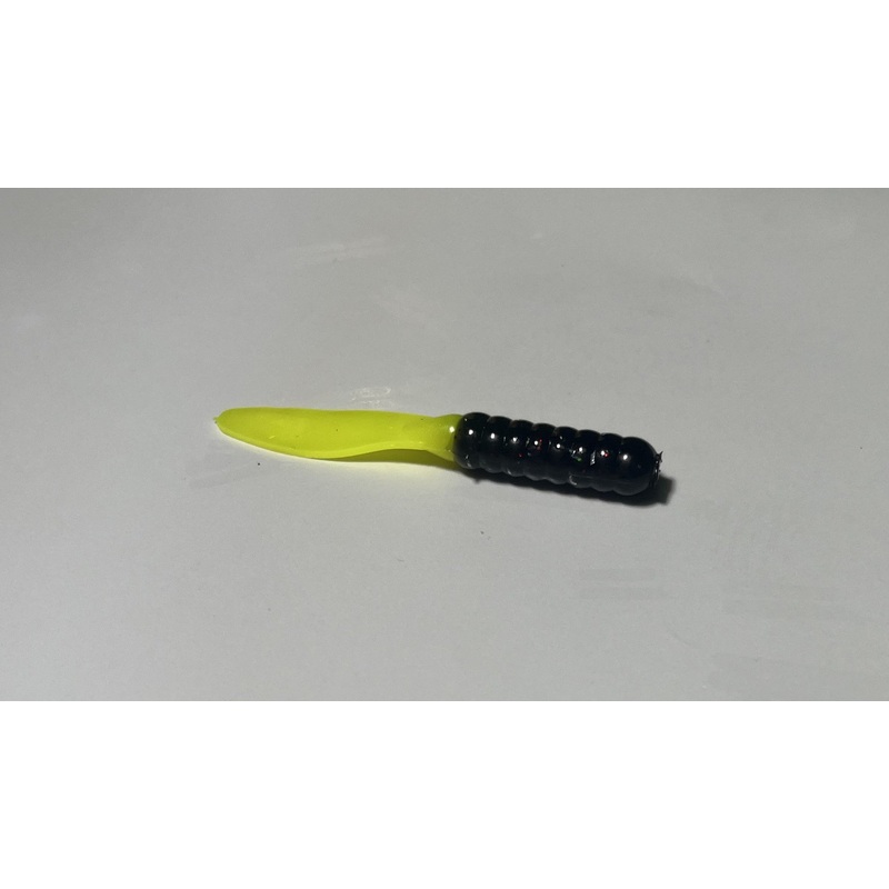 Just Another Crappie Bait “Flapjack” Black Chartreuse