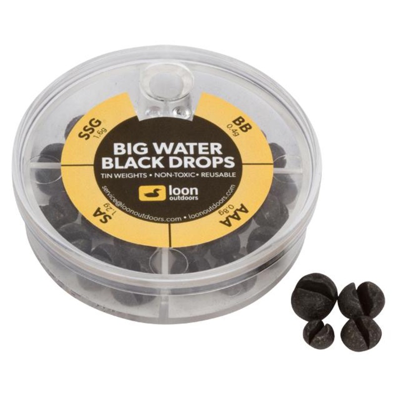 Loon Outdoors Black Drops Split Shot | 4 Division – Big Water 4 Division – Big Water