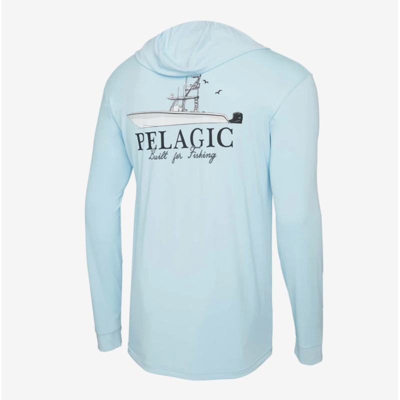 PELAGIC AQUATEK HOODED LETS GO LIGHT BLUE 3XL