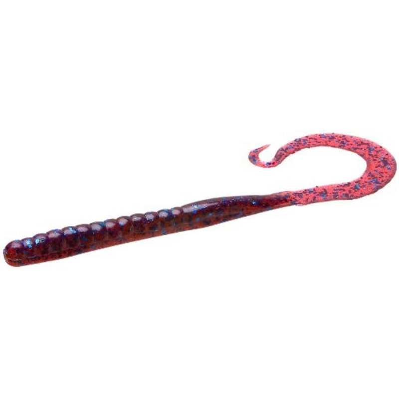 Zoom Mag II Ribbon Tail Worm Lure, 9″, 20pk Plum