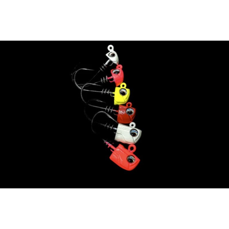NLBN – No Live Bait Needed Hot Heads Screw Lock Jig Heads for 3″ Paddle Tails 1/4 oz – 3pk Hot Pink