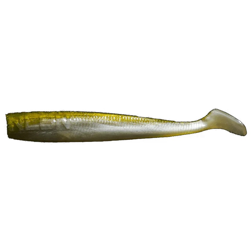 No Live Bait Needed Paddle Tail, 8″ Green Back