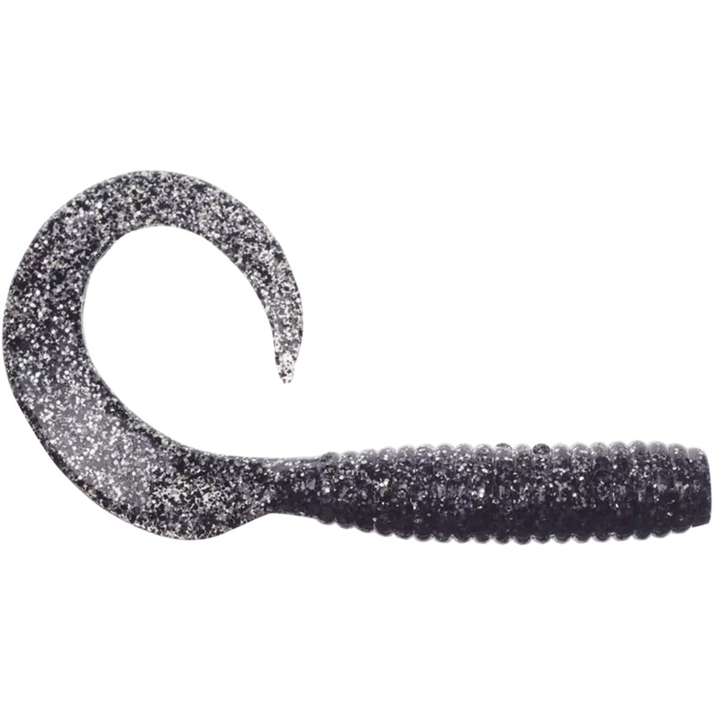 Berkley Gulp! Saltwater Grub – 8 Inch Black Bling 8 inch – 3 pack