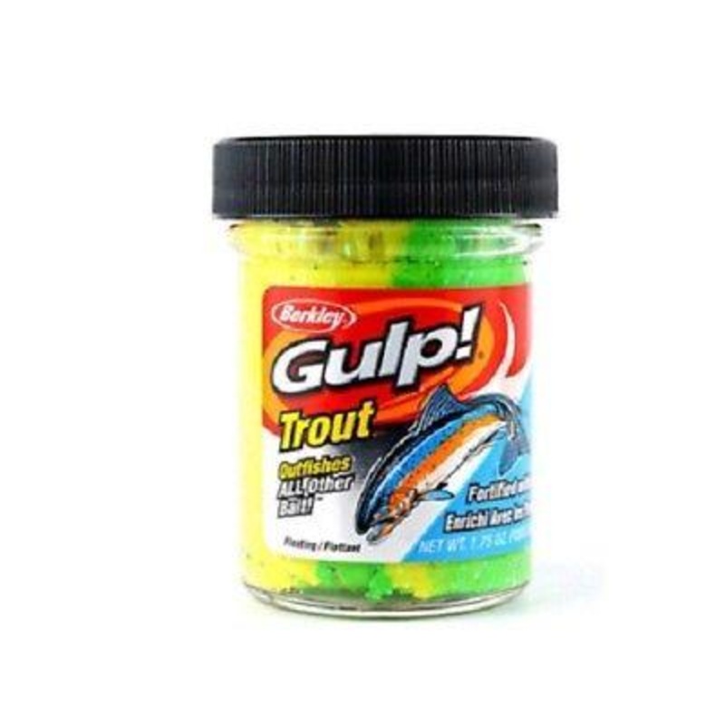 Berkley Gulp! Trout Dough Original Scent 1.75 oz. Jar Chunky Chartreuse