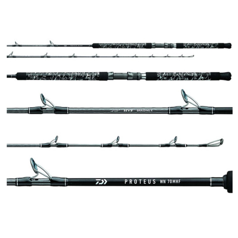 Daiwa PRWNC70MHF Proteus WN Boat Rods, 7′ Med Heavy Action, Fast