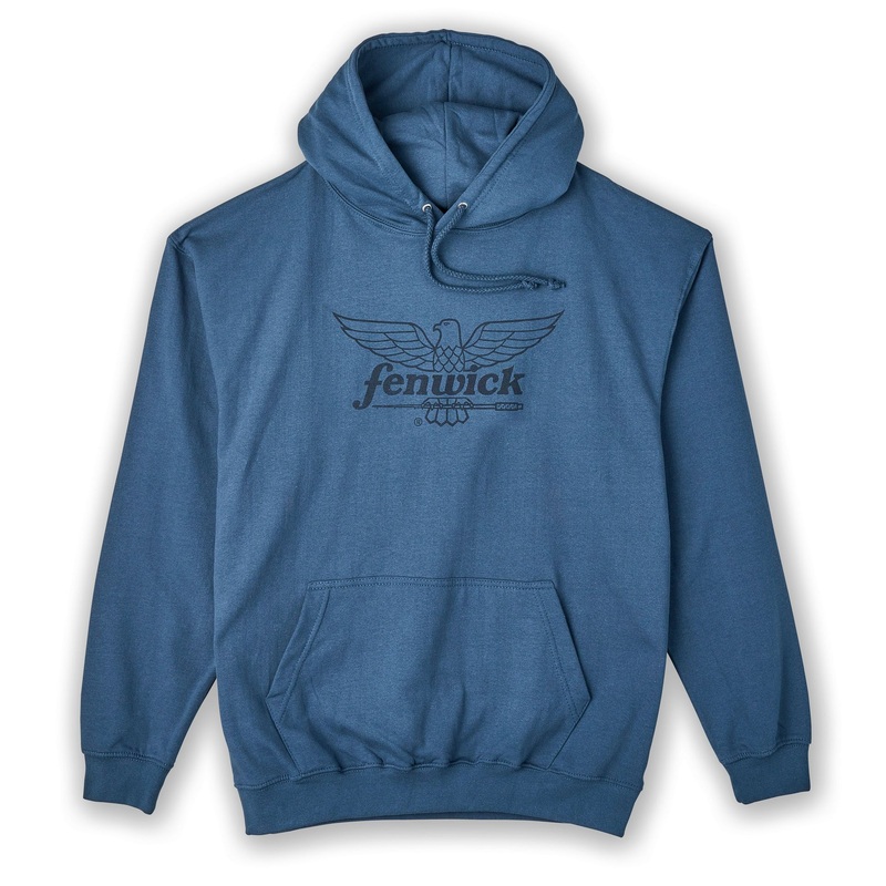 Fenwick Logo Pullover Fleece Hoodie River M