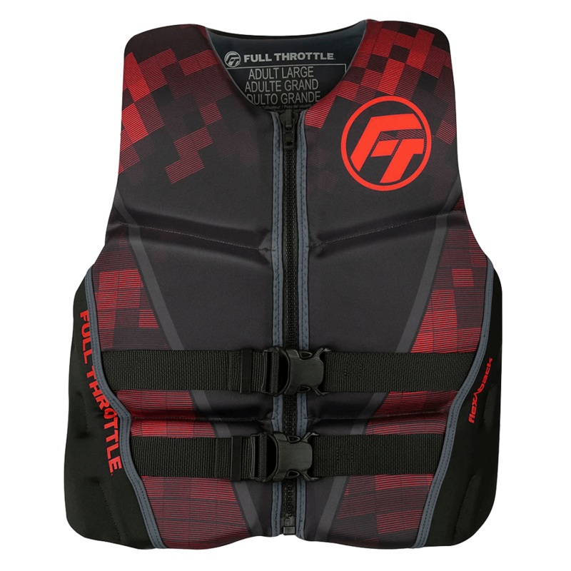 FULL THROTTLE MEN’S RAPID-DRY FLEX-BACK LIFE JACKET MD GREEN