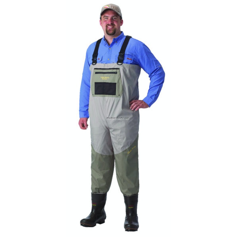 Caddis Wading Systems Stout 2 Tone Taupe Breathable Chest Waders Size 10