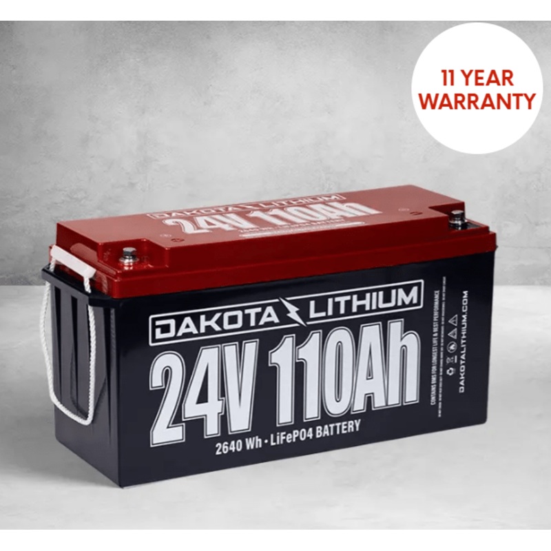 DAKOTA LITHIUM 24V 110AH DEEP CYCLE LIFEPO4 SINGLE BATTERY