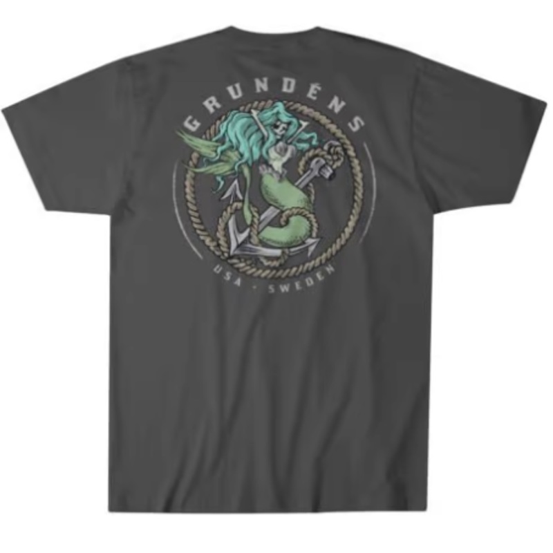 Grundens Mermaid SS T-Shirt Medium Iron Grey