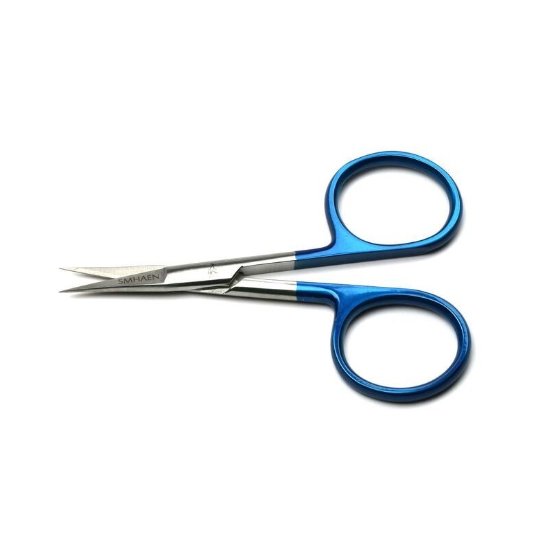 Smhaen Tungsten Carbide 4″ Blue Midge Straight Scissors