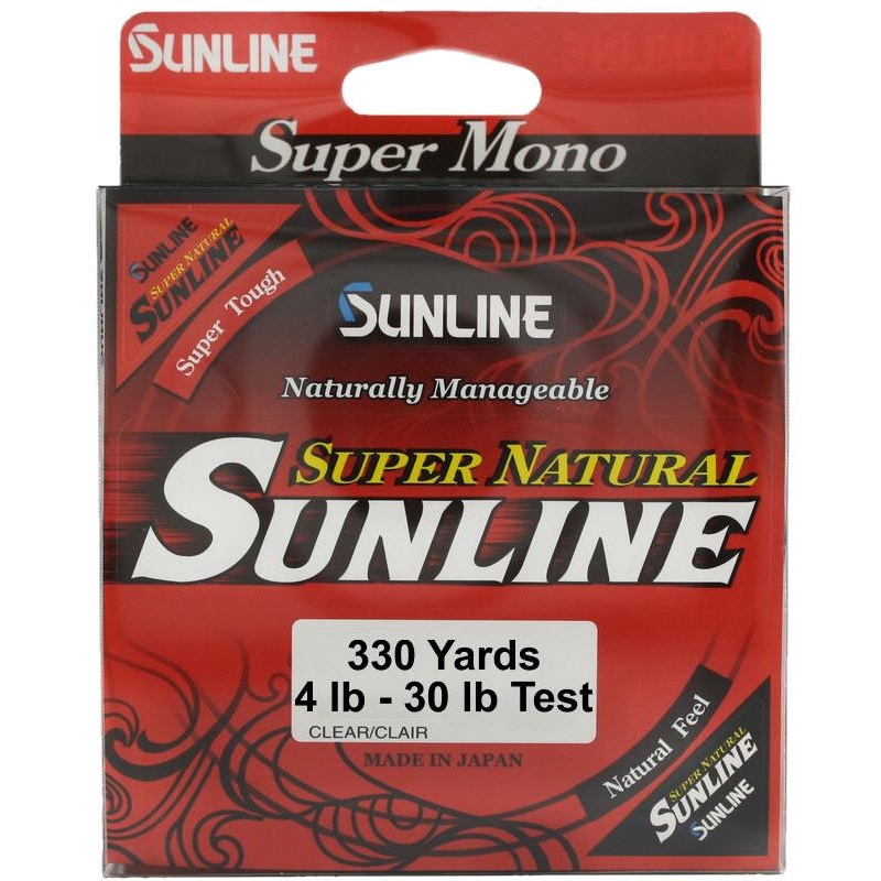 Sunline Super Natural Clear Monofilament 330 Yards 4 pound