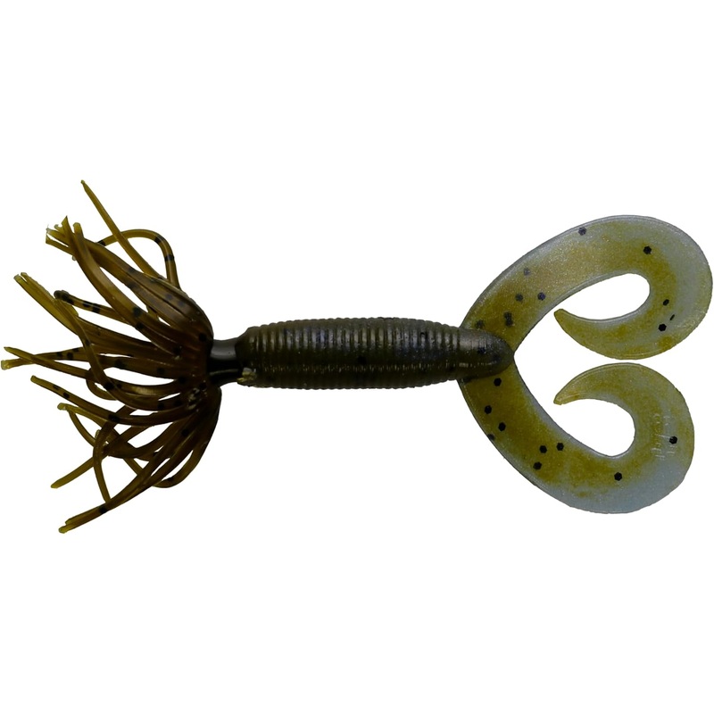 Yamamoto 2.5″ Double Tail Hula Grub / Blue Craw Green Pumpkin