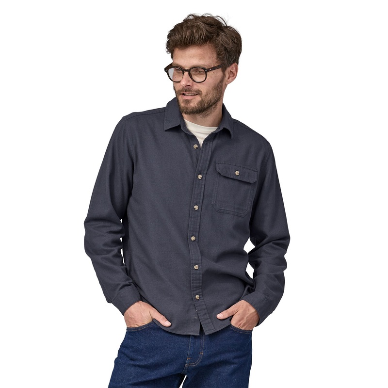 Patagonia M’s L/S Lightweight Fjord Flannel Shirt Nobel Grey / NGRY XXS