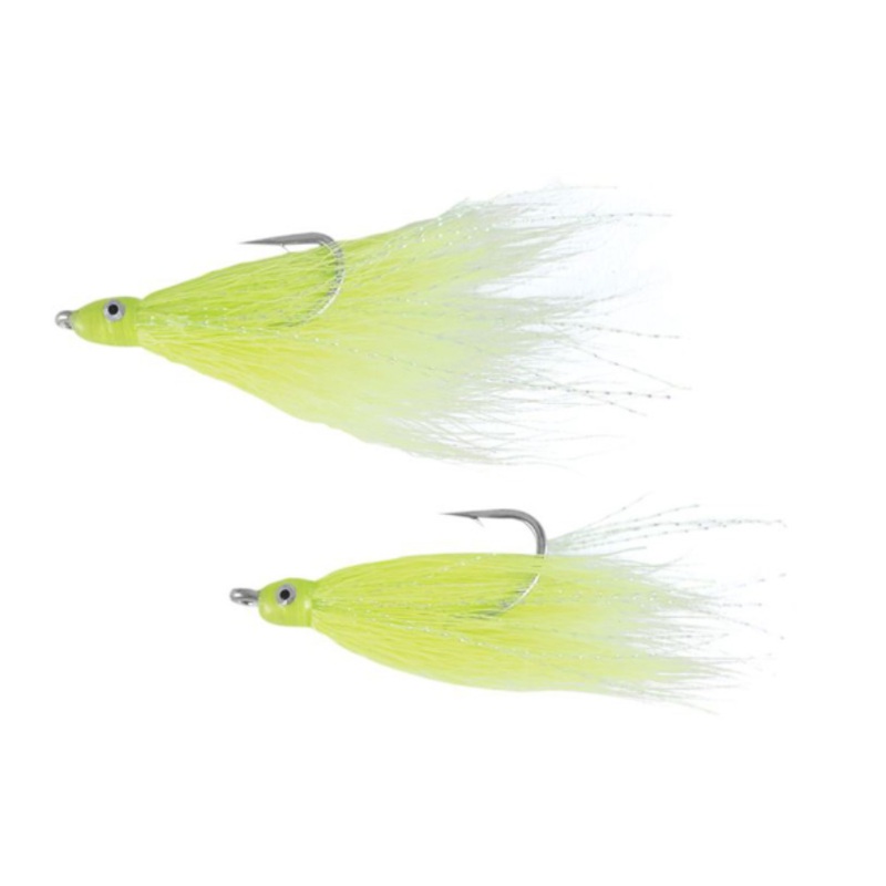 SPRO Bucktail Teaser Hooks Crazy Chartreuse 2/0