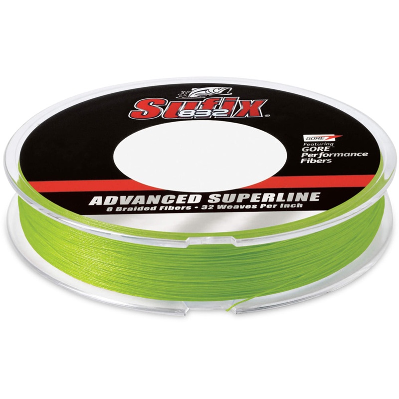Sufix 832 Advanced Superline Neon Lime Green Braided Line – 150 Yard Standard Spool Neon Lime Green 6 lb test – 150 yards