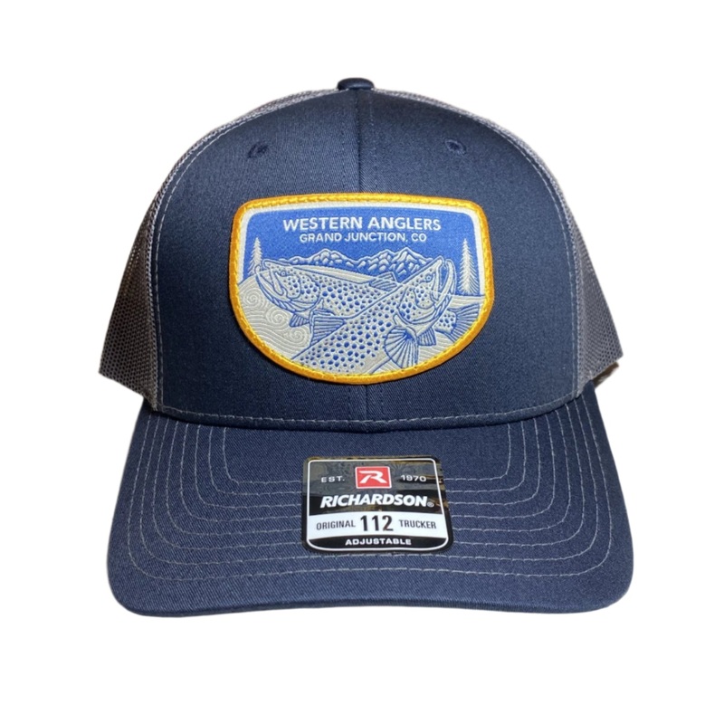 Western Anglers – Richardson Trucker Hat – Midnight Sippers Woven Patch -Navy/Charcoal Navy/Charcoal Woven – Casey Underwood – Midnight Sippers OSFM