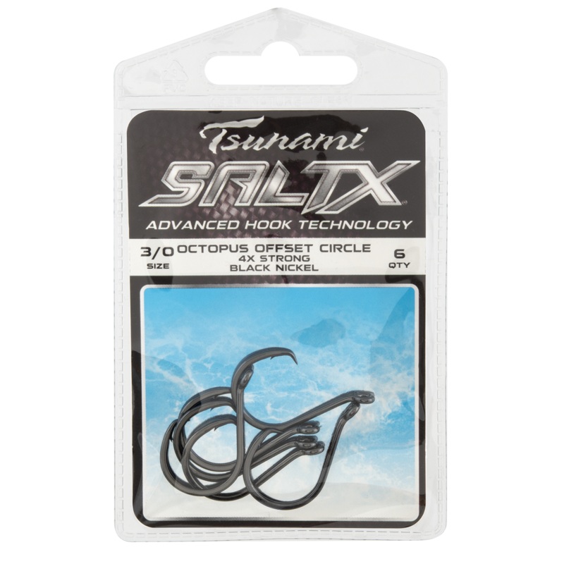 Tsunami SaltX Octopus Offset Circle Hook 1/0 – 7ct