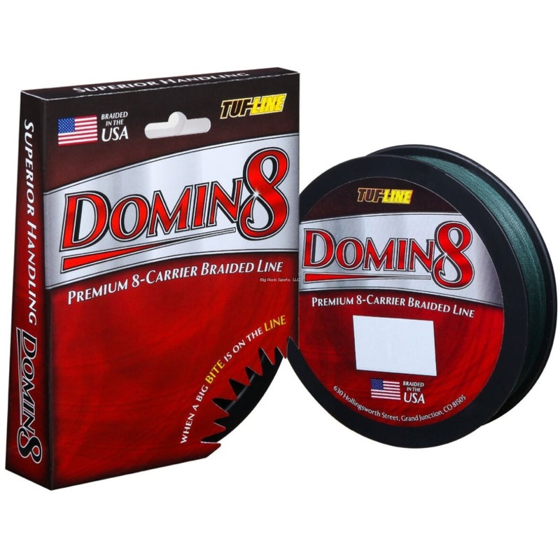 Tuf-Line DOMIN8 Braided Fishing Line 8-Carrier Green 300yd 65lb