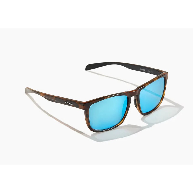 BAJIO CALDA Brown Tortoise Gloss Blue Mirror Glass