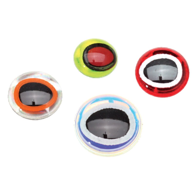 Hareline Oval Pupil 3D Eyes 1/4 Red Black Pupil