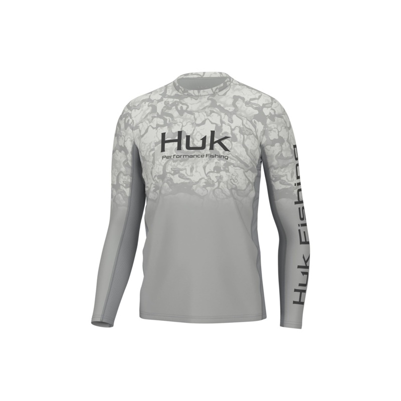 HUK ICON X INSIDE REEF LONG SLEEVE Harbor Mist Small