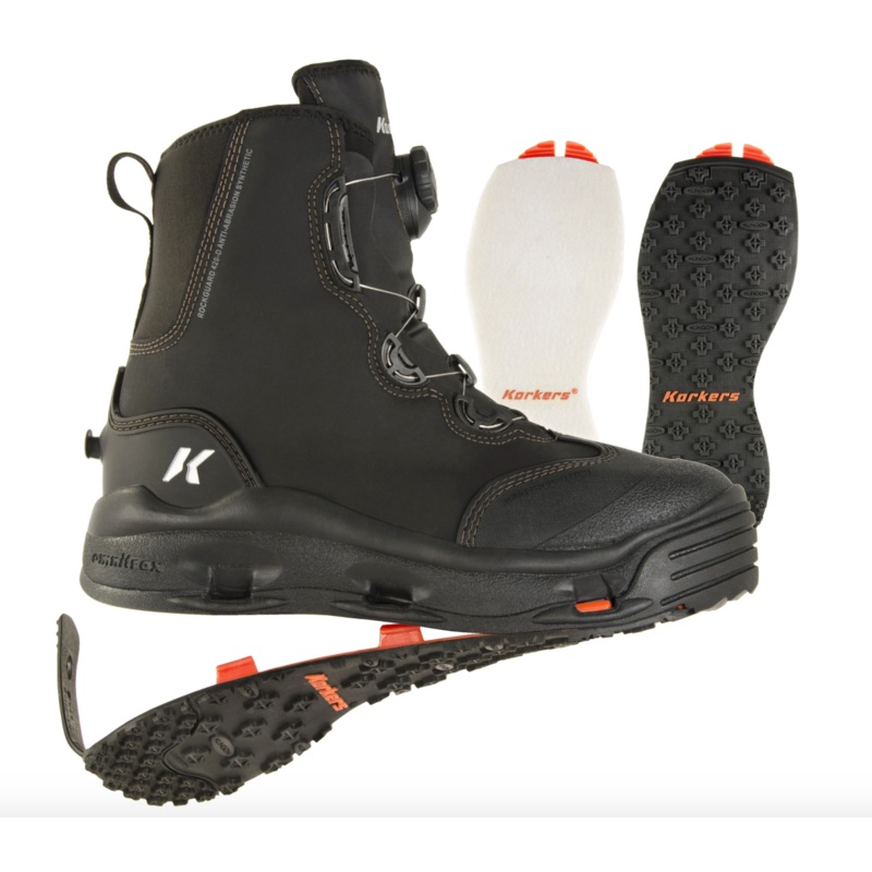 Korkers Devil’s Canyon  Wading Boot Kling-On & Felt Soles 9