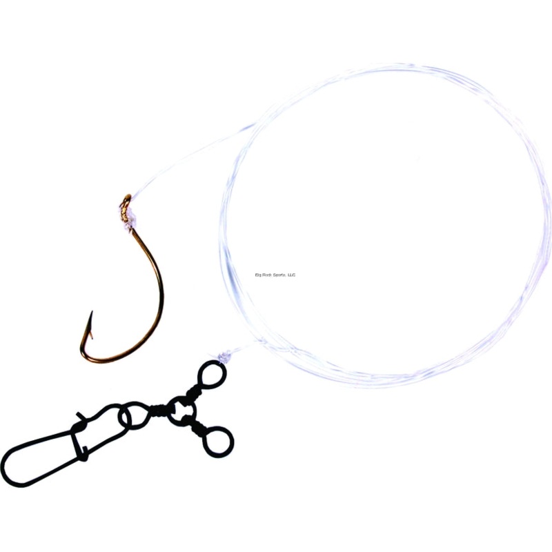 Sea Striker Fluke Rig, 2/0 Gold Wide Gap Plain Hook, 3-Way & Snap