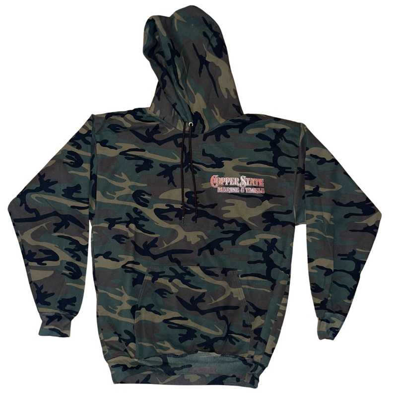 COPPERSTATE MARINE AND TACKLE HOODIE SWEATSHIRT CAMO Small