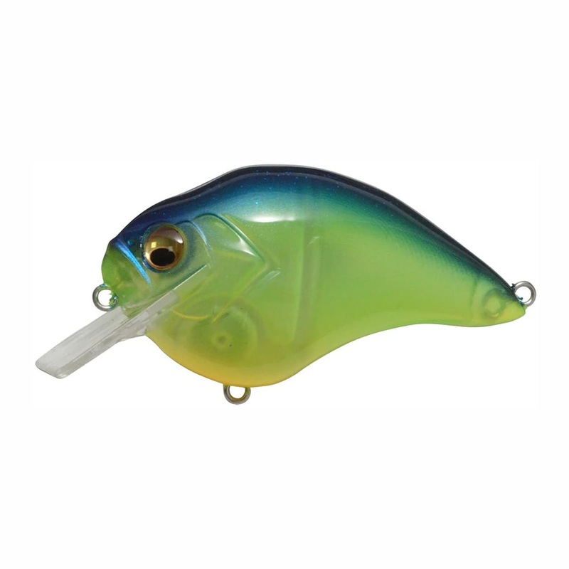Megabass S-Crank Squarebill Crankbait S-Crank 1.2 (2.33″ – 3/8oz – 4ft) Biwako See-Through Chartreuse